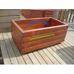 DİKDÖRTGEN MODELİ AHŞAP ÇİÇEKLİK 2