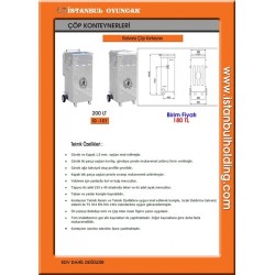 200 LT GALVANİZ ÇÖP KONTEYNERİ