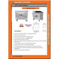 400 LT GALVANİZ ÇÖP KONTEYNERİ 1