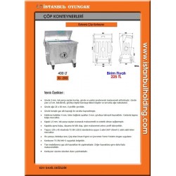 400 LT GALVANİZ ÇÖP KONTEYNERİ 2